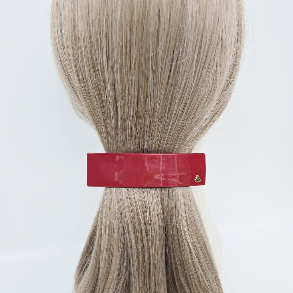 Acetate Barrette (4.1 Inch) | French Pin | Korean Hair Pin | Rectangular Ponytail Holder Clip