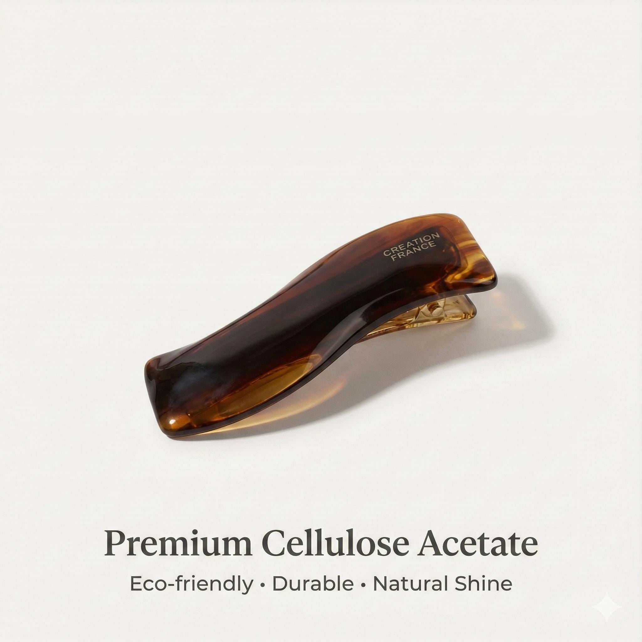 Tortoise Shell Wavy Hair Claw Clip (1.9 Inch) / Cute French Hair Pin / Alligator Hair Clip for Woman / French Barrette for Girls