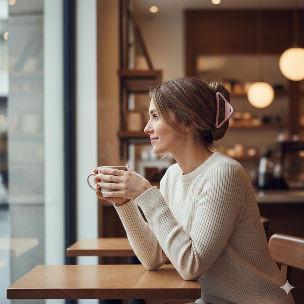 Triangle Frame Light Large Hair Claw Clip (4.0 Inch) / Luxurious French Hair Pin / Hair Barrette for Woman