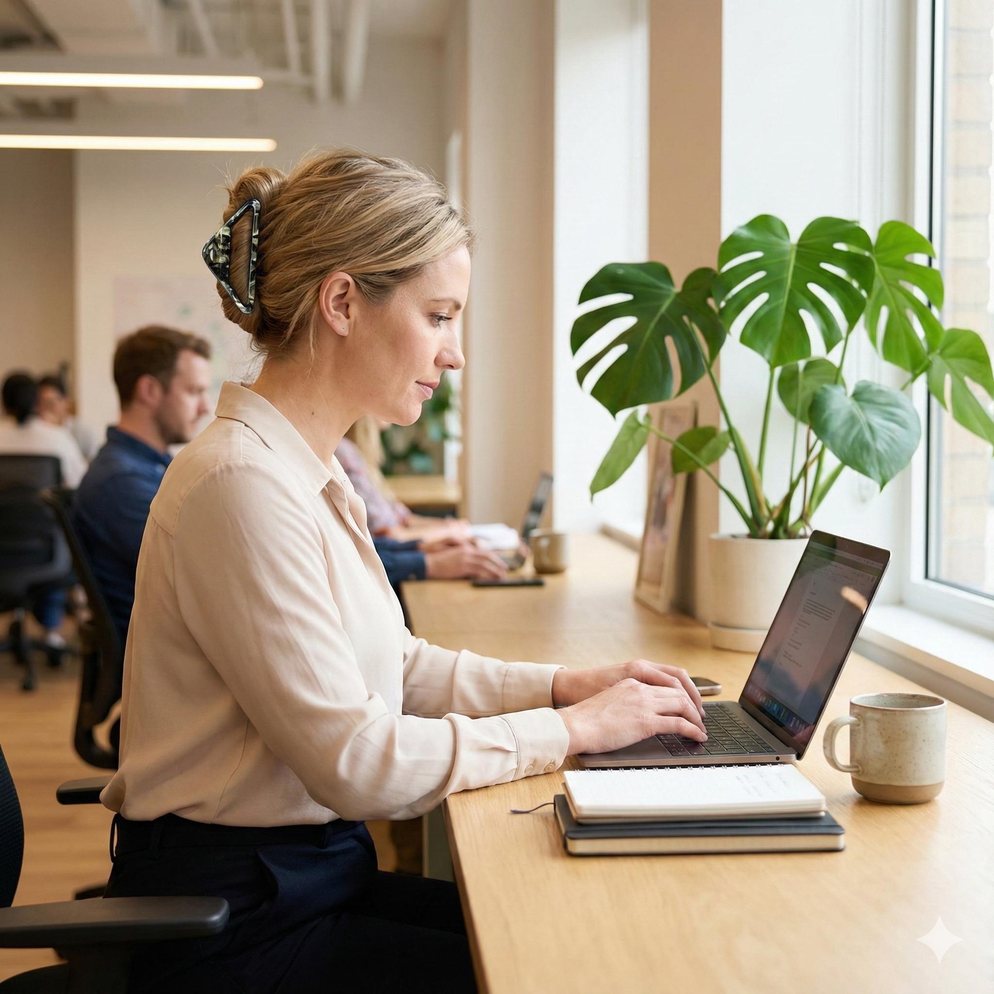 Triangle Frame Light Large Hair Claw Clip (4.0 Inch) / Luxurious French Hair Pin / Hair Barrette for Woman