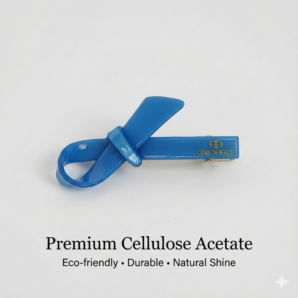 Scarf Ribbon Mini Hair Claw Clip (2.4 Inch) / Cute French Hair Pin / Alligator Hair Clip for Woman / French Barrette for Girls