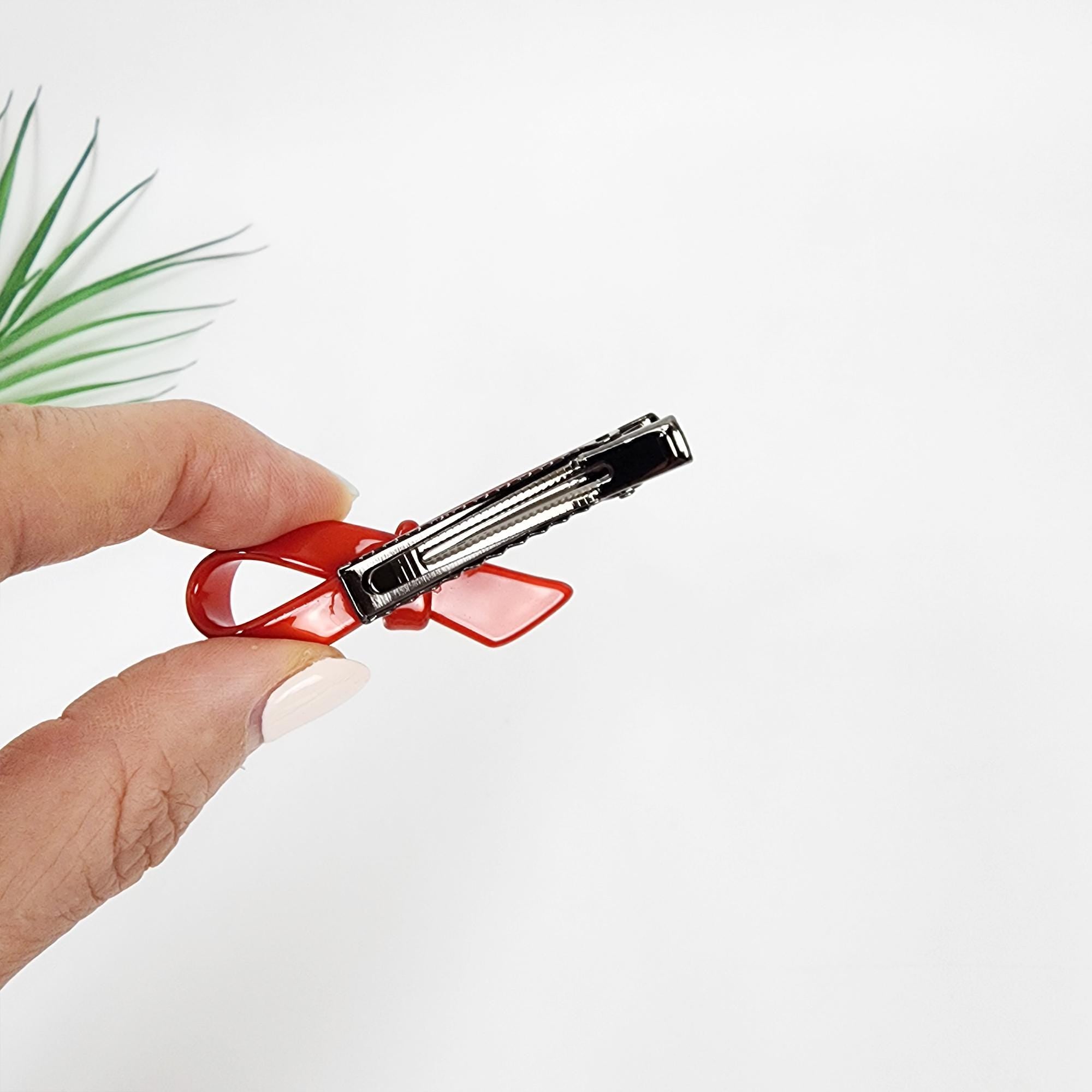 Scarf Ribbon Mini Hair Claw Clip (2.4 Inch) / Cute French Hair Pin / Alligator Hair Clip for Woman / French Barrette for Girls