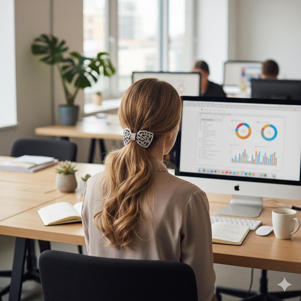 Pastel Color Flower Big Ribbon Hair Barrette with Cubic (3.9 Inch) / Luxurious French Hair Pin / Automatic Hair Clip