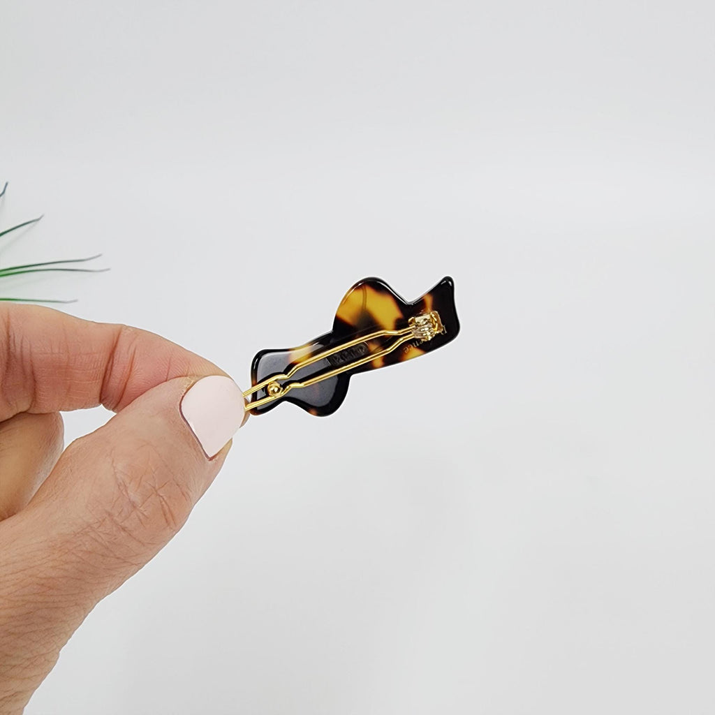 Laurence Muffler Ribbon Bobby Pin (1.8 Inch) / Luxurious Small French Hair Pin / Hair Accessory for Woman / Mini Hair Clips