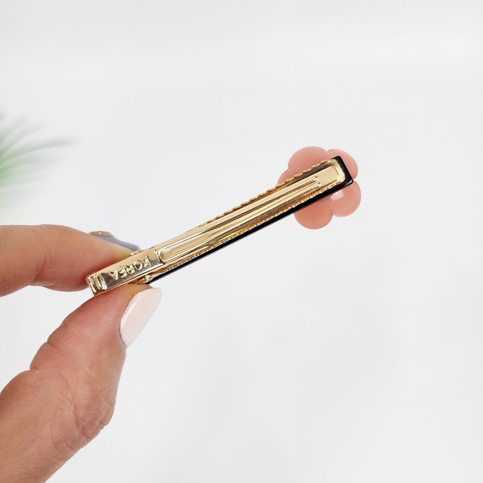 Cutie Flower Mini Hair Claw Clip (2.7 Inch) / Tortoise Shell French Hair Pin / Simple Alligator Hair Clip