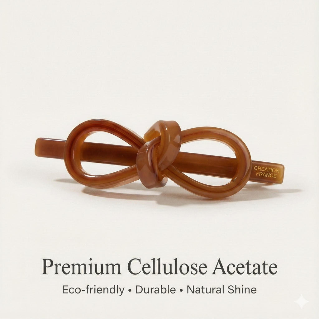 Leopard Bold Big Ribbon Mini Hair Barrette (3.3 Inch) / Tortoise Shell French Hair Pin / Hair Accessory for Woman / Automatic Hair Clip