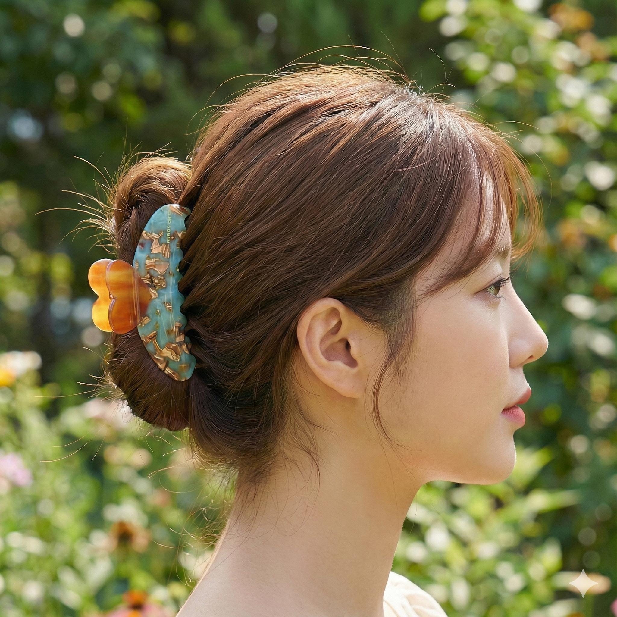 Heart Acetate Claw (3.7 Inch) | French Pin | Korean Hair Pin | Tortoise Shell Clip