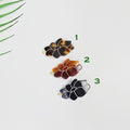 Camellia Floral Acetate Barrette (1.6 Inch) | French Pin | Korean Hair Pin | Small Tortoise Shell Snap Clip