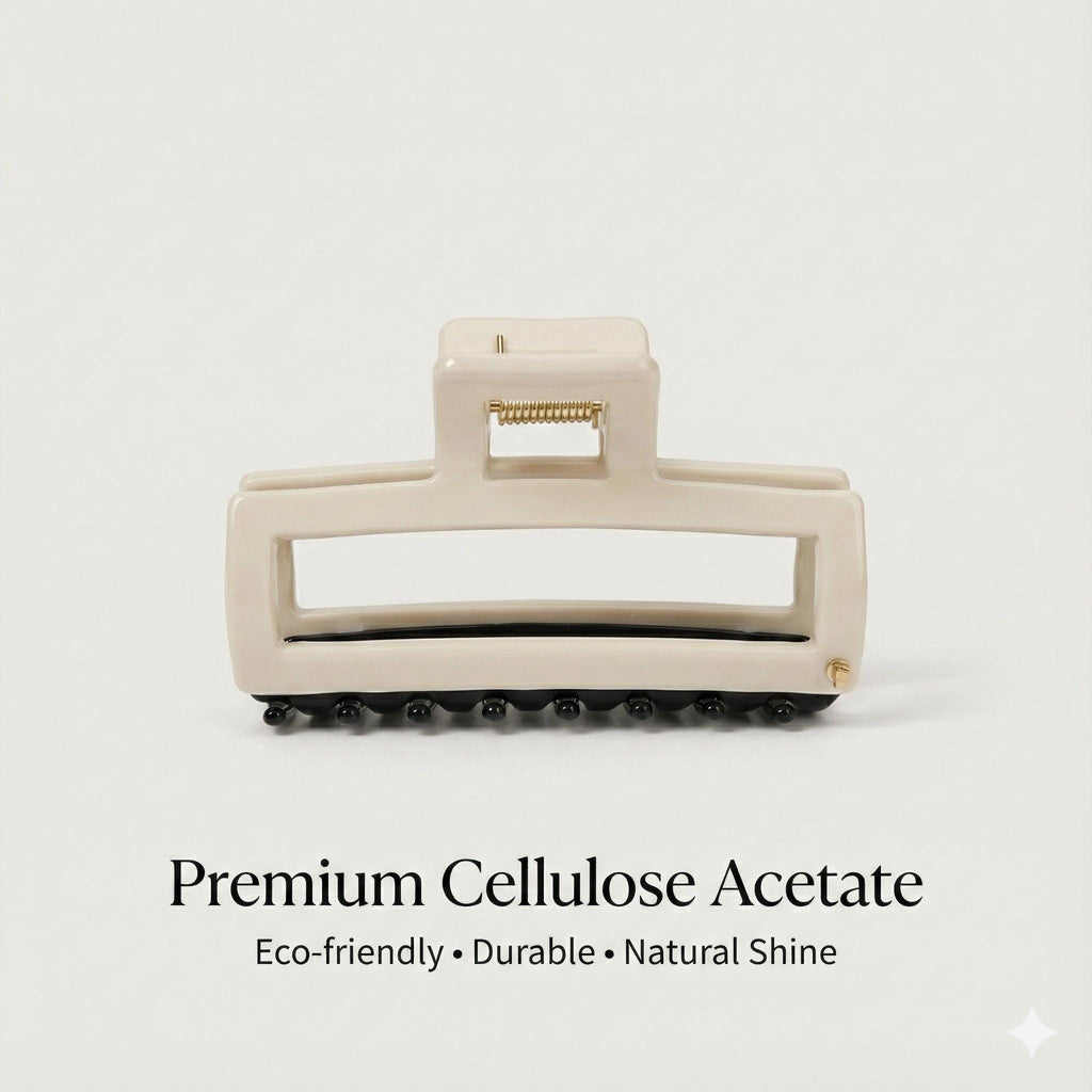 Tortoise Shell Metal Wire Big Hair Claw Clip (4.0 Inch) / Leopard French Hair Pin / Hair Barrette for Woman