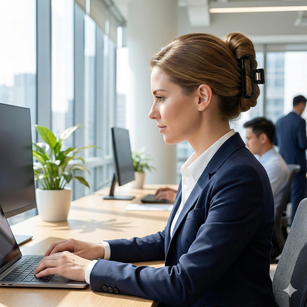 Tortoise Shell Metal Wire Big Hair Claw Clip (4.0 Inch) / Leopard French Hair Pin / Hair Barrette for Woman