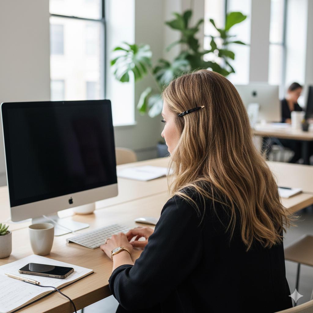 Raurence Oval Slim Long Bobby Pin (2.2 Inch) / Luxurious French Hair Pin / Hair Accessory for Woman / Snap Pin for Thin Hair