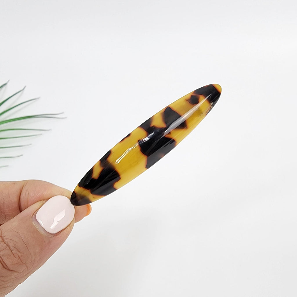 Leopard Oval Long Bobby Pin (2.8 Inch) / Pure Color Small French Hair Pin Pin / Tortoise Shell Snap Clip
