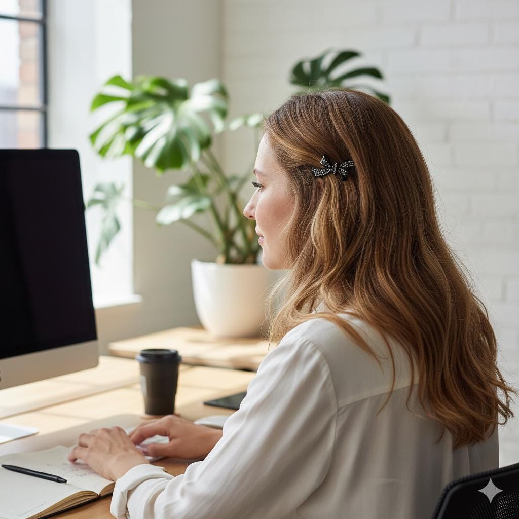 Extra Mini Double Ribbon Bobby Pin with Cubic Stone (1.8 Inch) / Luxurious French Pin / Hair Accessory for Woman / Snap Clip for Thin Hair