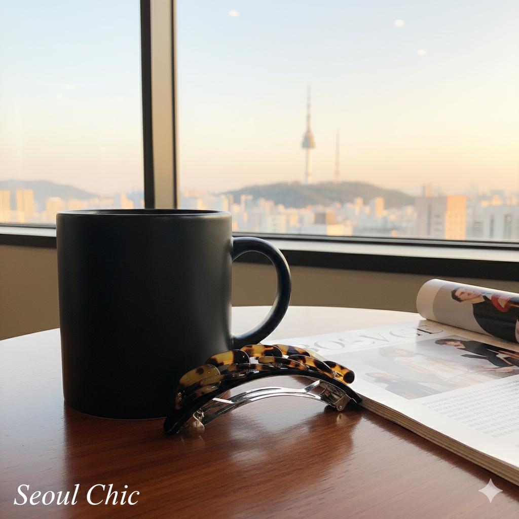 Leopard Square Chain Hair Barrette with Cubic (3.5 Inch) / Tortoise Shell French Hair Pin / Hair Accessory for Woman / Automatic Hair Clip