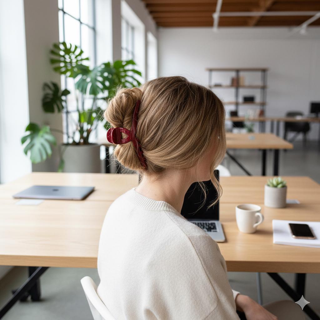 Leopard Big Twist Hair Clip (5.1 Inch) / Luxurious Pure Color French Hair Pin / Hair Barrette for Woman / Large Hair Claw Clip