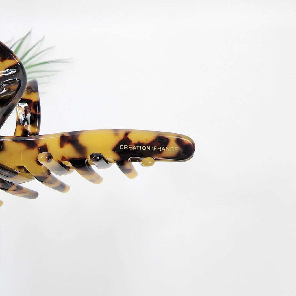 Leopard Big Twist Hair Clip (5.1 Inch) / Luxurious Pure Color French Hair Pin / Hair Barrette for Woman / Large Hair Claw Clip