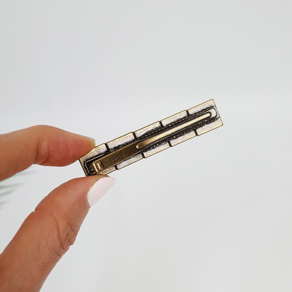 Vintage Antique Formica Square Hair Claw Clip (2.4 Inch) / Vivid Color Hair Pin / Alligator Hair Clip for Woman