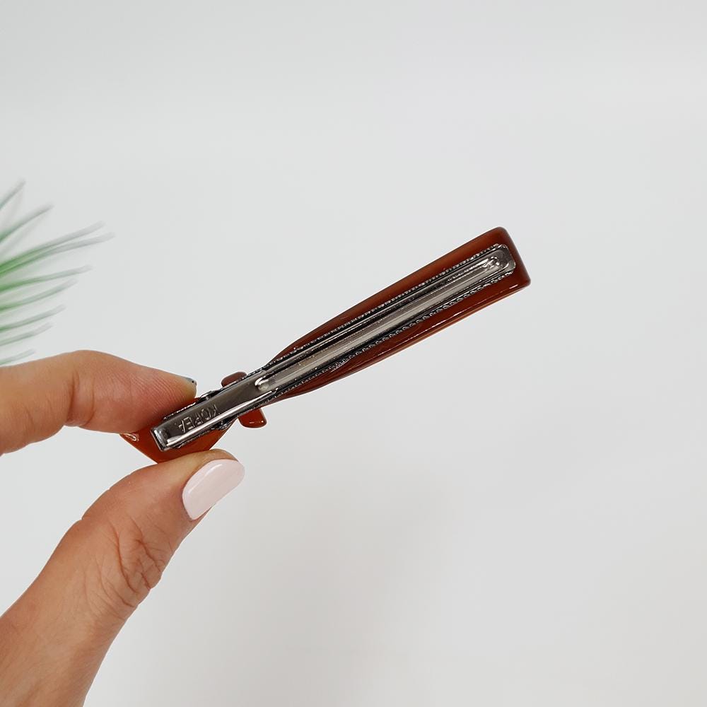 Leopard Tie Shape Hair Claw Clip (3.5 Inch) / Tortoise Shell Pure Color French Hair Pin / Alligator Hair Clip for Woman