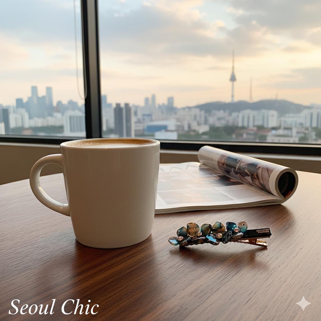 Art Aurora Cubic Flower Hair Clip / Fashionable French Hair Pin / Hair Barrette for Woman / Alligator Hair Clip