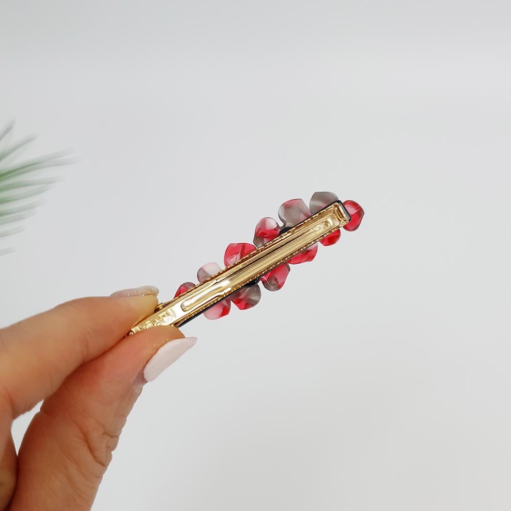 Art Aurora Cubic Flower Hair Clip / Fashionable French Hair Pin / Hair Barrette for Woman / Alligator Hair Clip