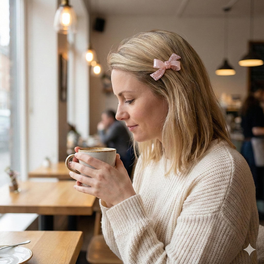 Leopard Aurora Cubic Double Ribbon Bobby Pin (2.8 Inch) / Vintage French Hair Pin / Hair Accessory for Woman / Bow Barrette
