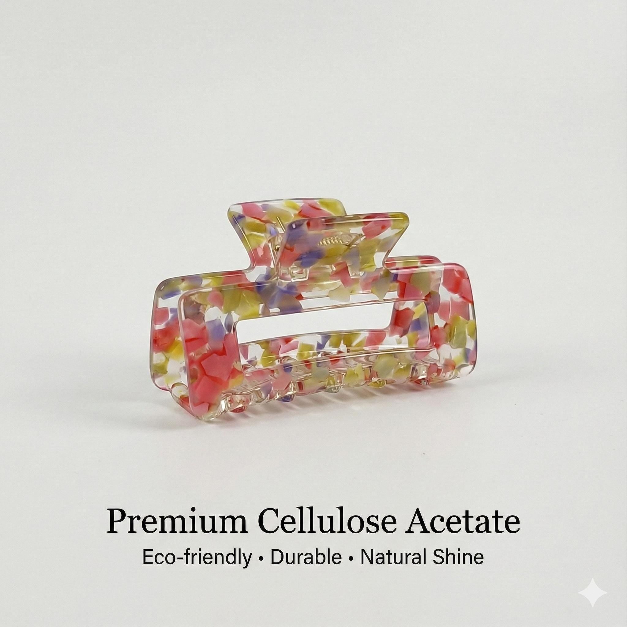 Square Mini Hair Clips / Cute Tortoise Shell French Hair Pin / Hair Barrette for Woman / Hair Clip for Thick Hair