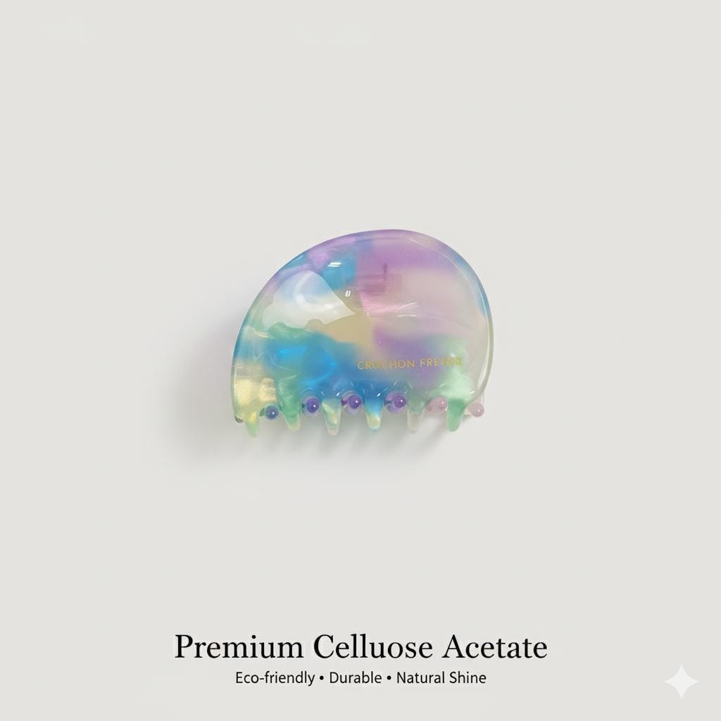 Pebble Small Hair Clips (1.8 Inch) / Tortoise Shell French Hair Pin / Hair Barrette for Girl / Hair Accessory for Woman