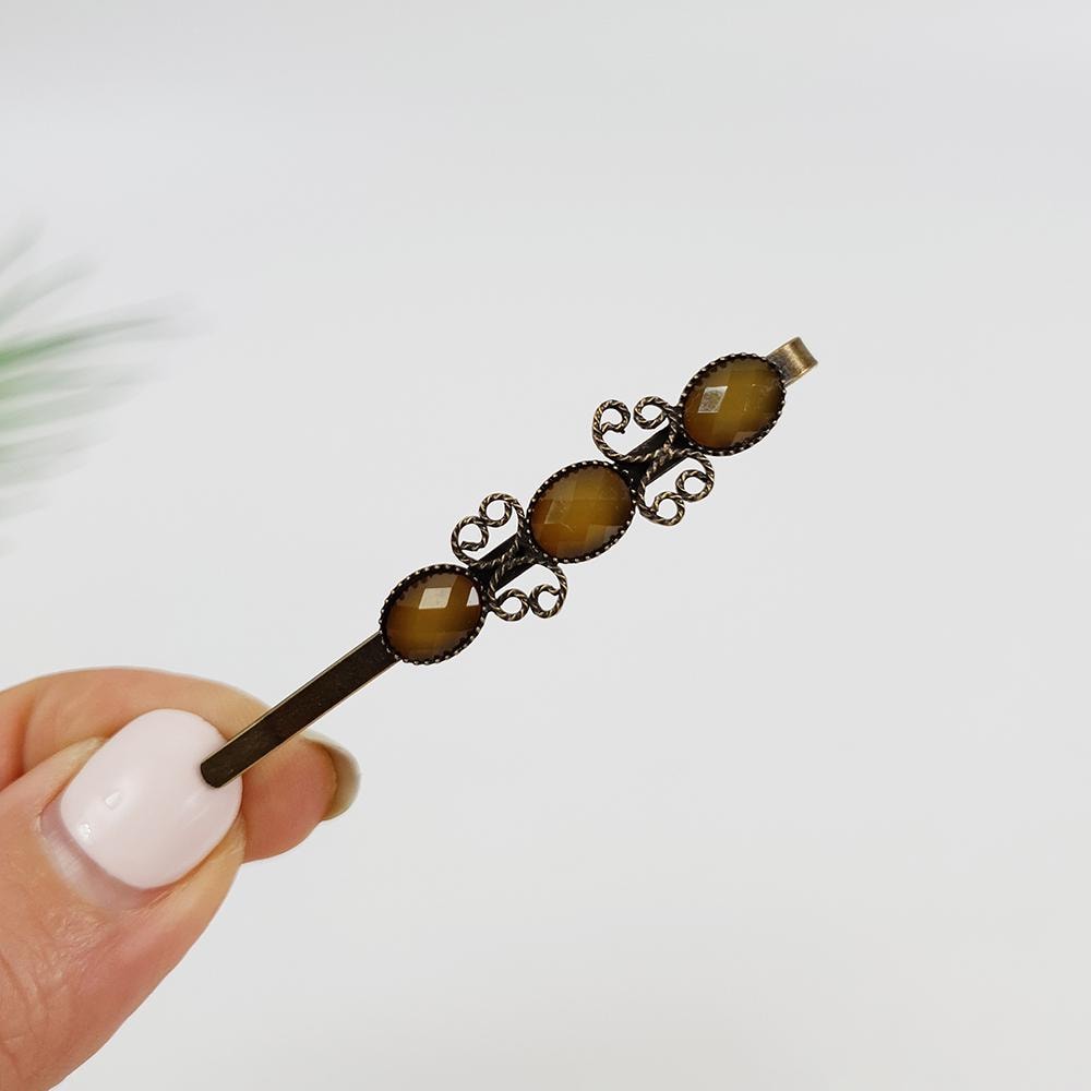 Formica Metal Butterfly Hair Pin (2.4 Inch) / Vintage Antique Hair Bobby Pin / Hair Accessory Pin for Woman