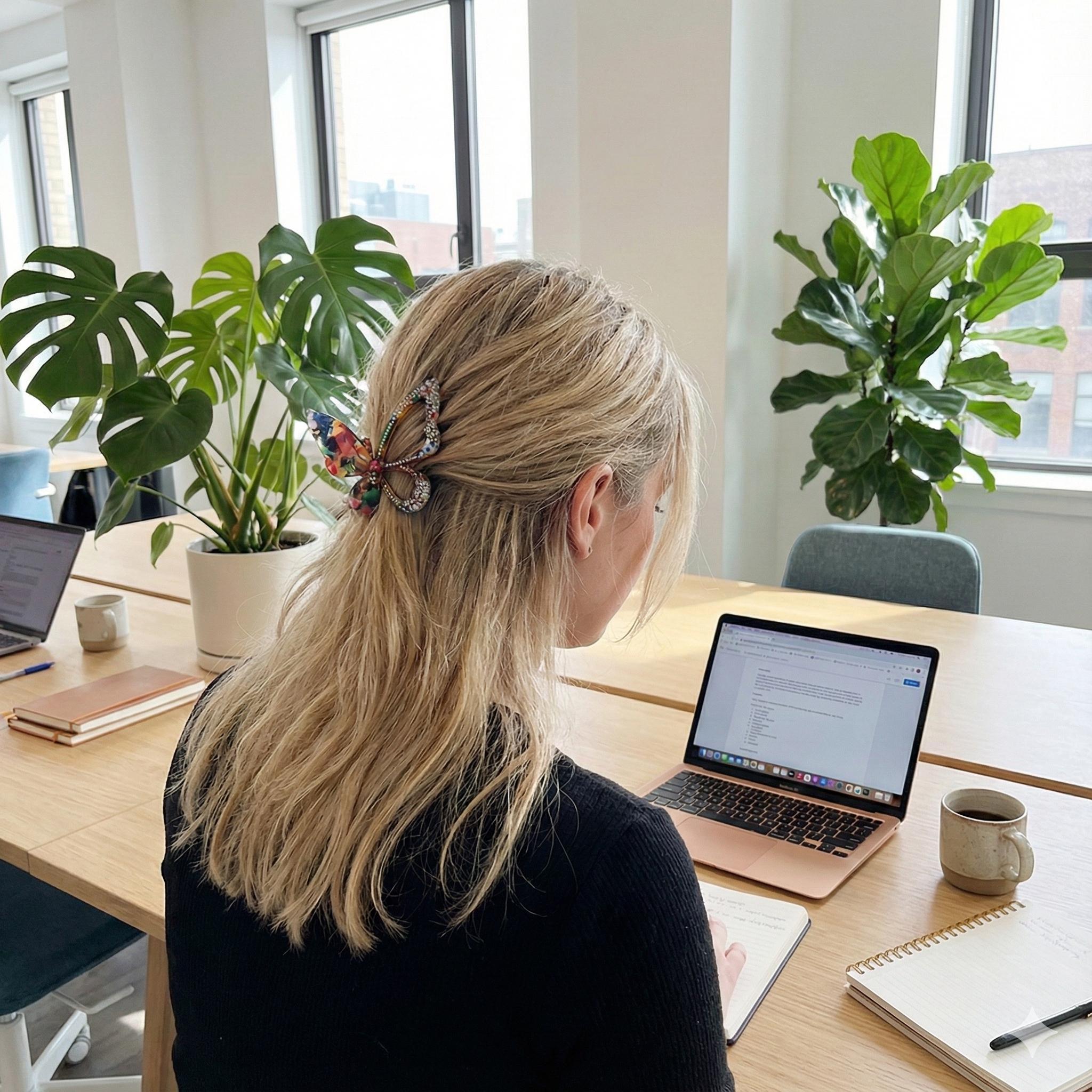 Tortoise Shell Butterfly Bobby Pin with Cubic / Vintage French Hair Pin / Hair Accessory for Woman / Butterfly Hair Clip