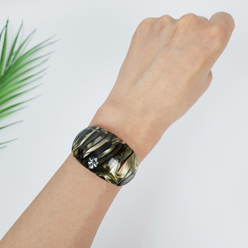 Leopard Round Curve Hair Tie / Tortoise Shell Ponytail Holder / Hair Accessory for Woman / French Hair Tie