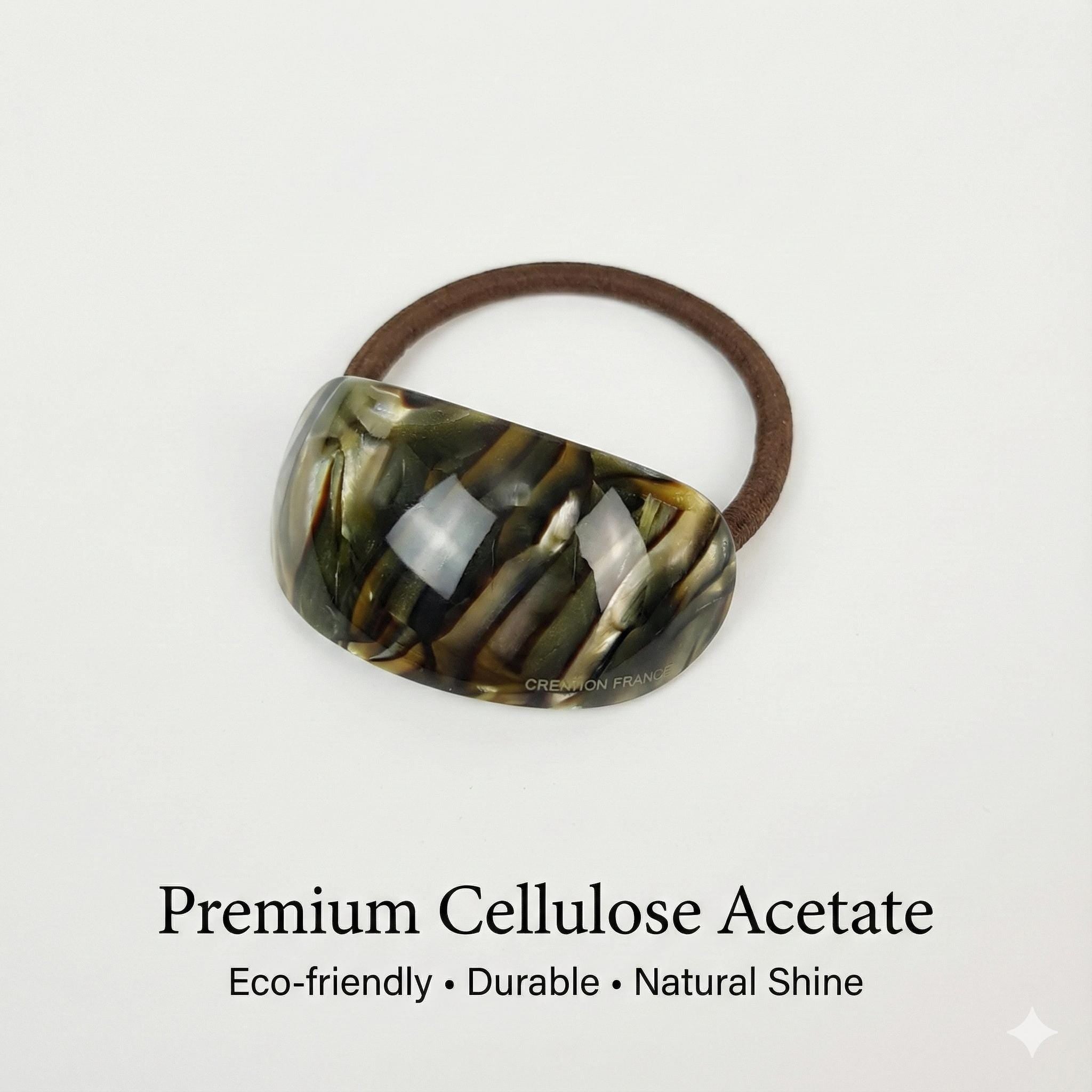 Leopard Round Curve Hair Tie / Tortoise Shell Ponytail Holder / Hair Accessory for Woman / French Hair Tie