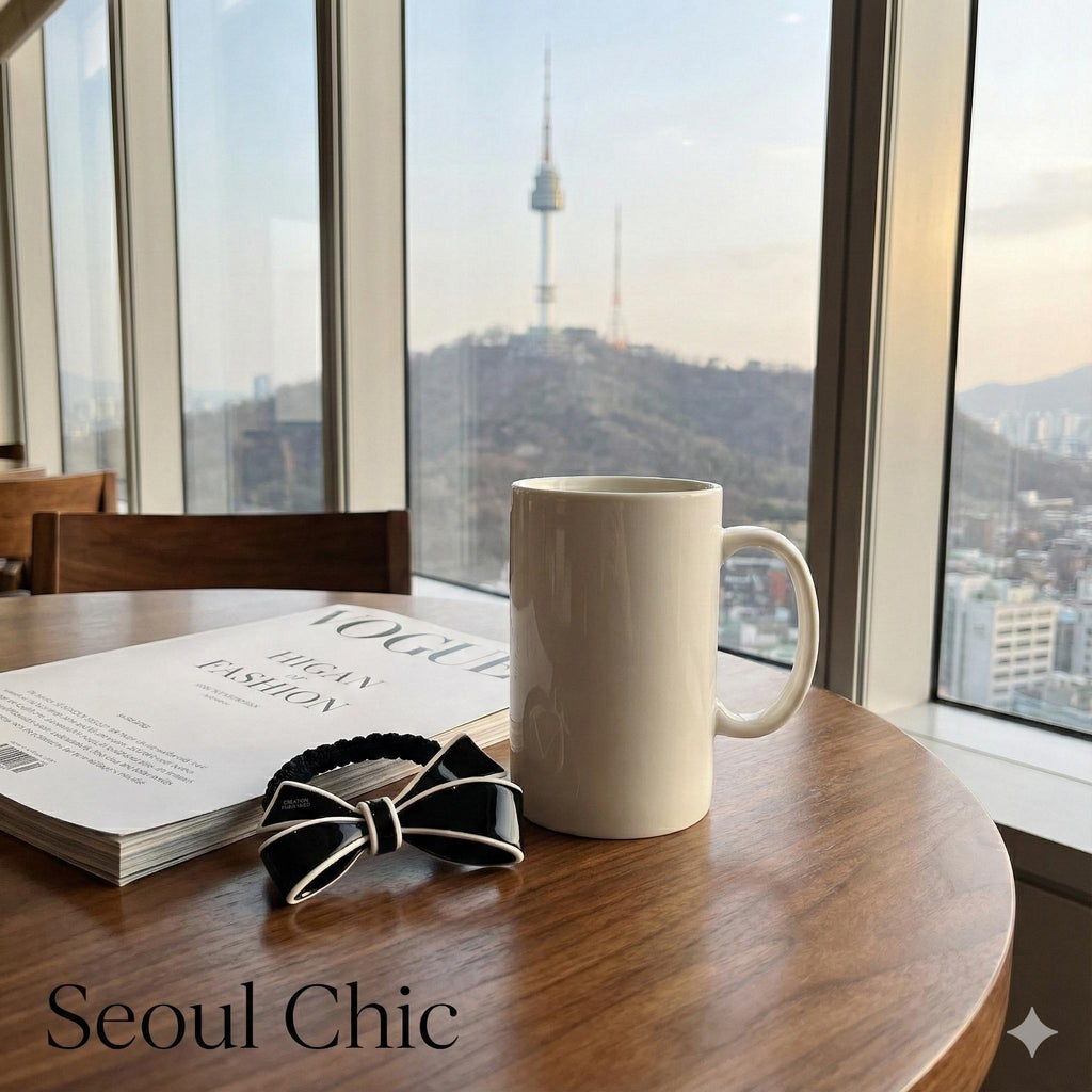 Pastel Color Big Ribbon Thick Ponytail Hair Tie (3.1 Inch) / Simple Cute Ponytail Holder / Hair Accessory for Woman