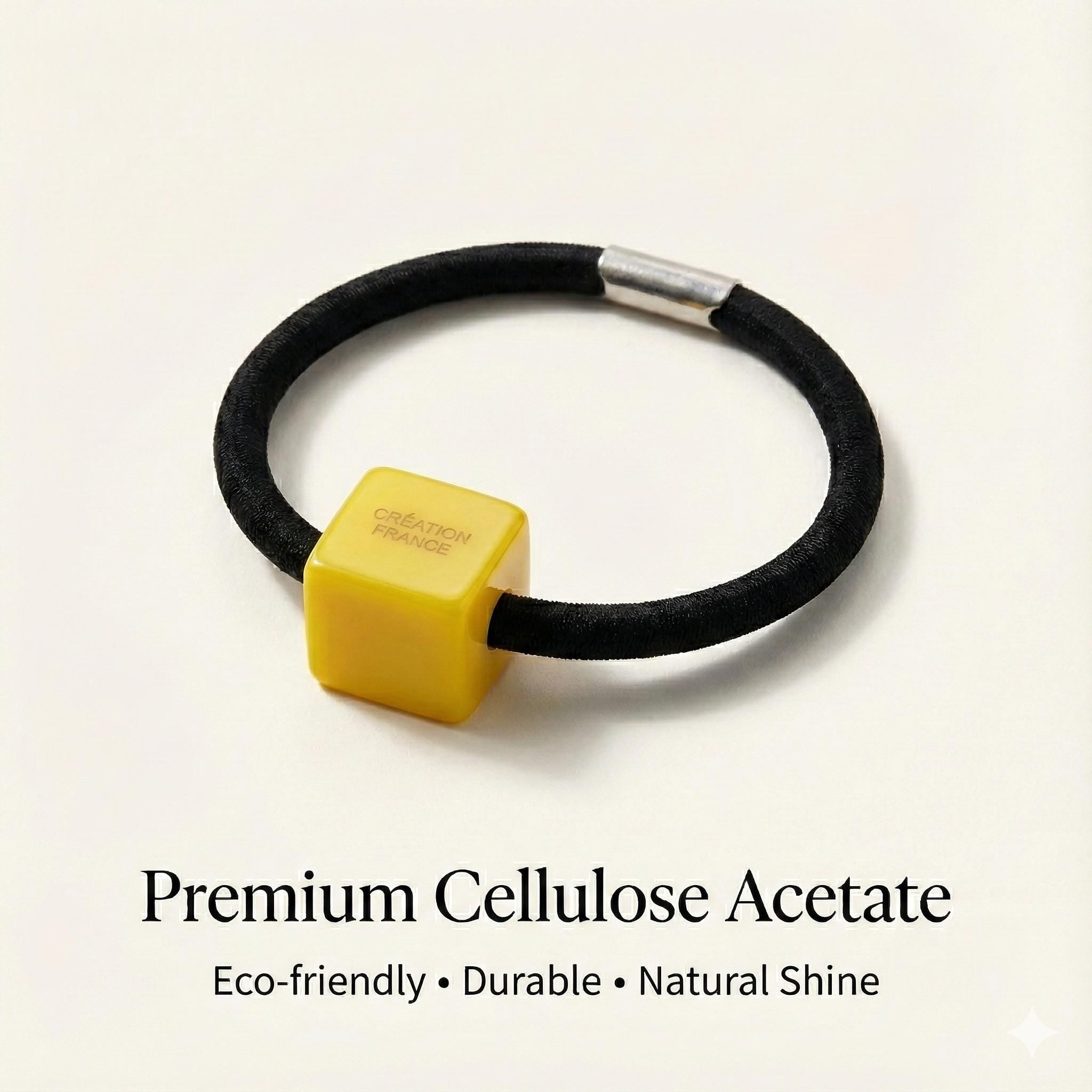 New Color Mini Square Cube Ponytail Elastic (0.6 Inch) / Simple Cute Ponytail Holder / Hair Accessory for Woman / French Hair Tie