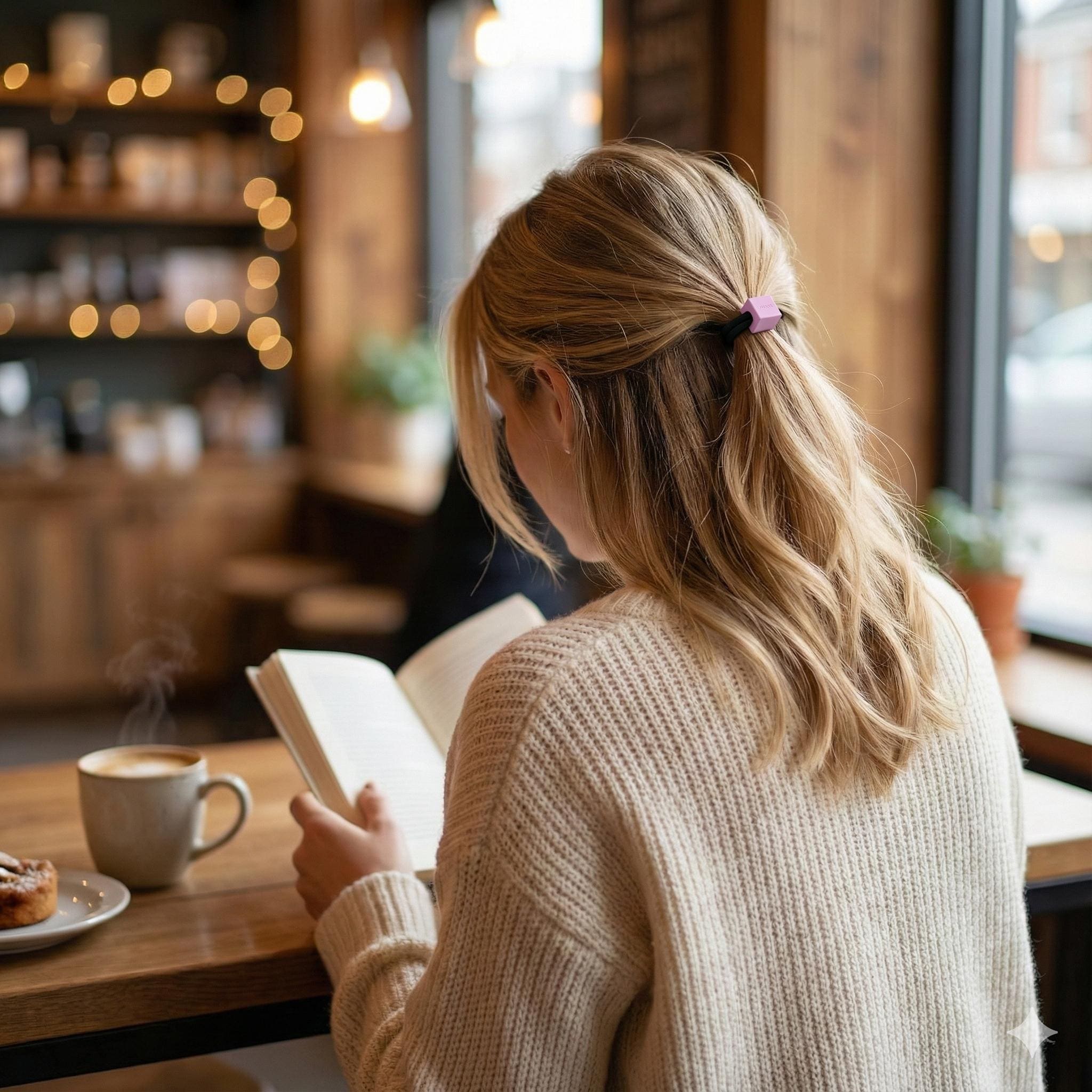 New Color Mini Square Cube Ponytail Elastic (0.6 Inch) / Simple Cute Ponytail Holder / Hair Accessory for Woman / French Hair Tie