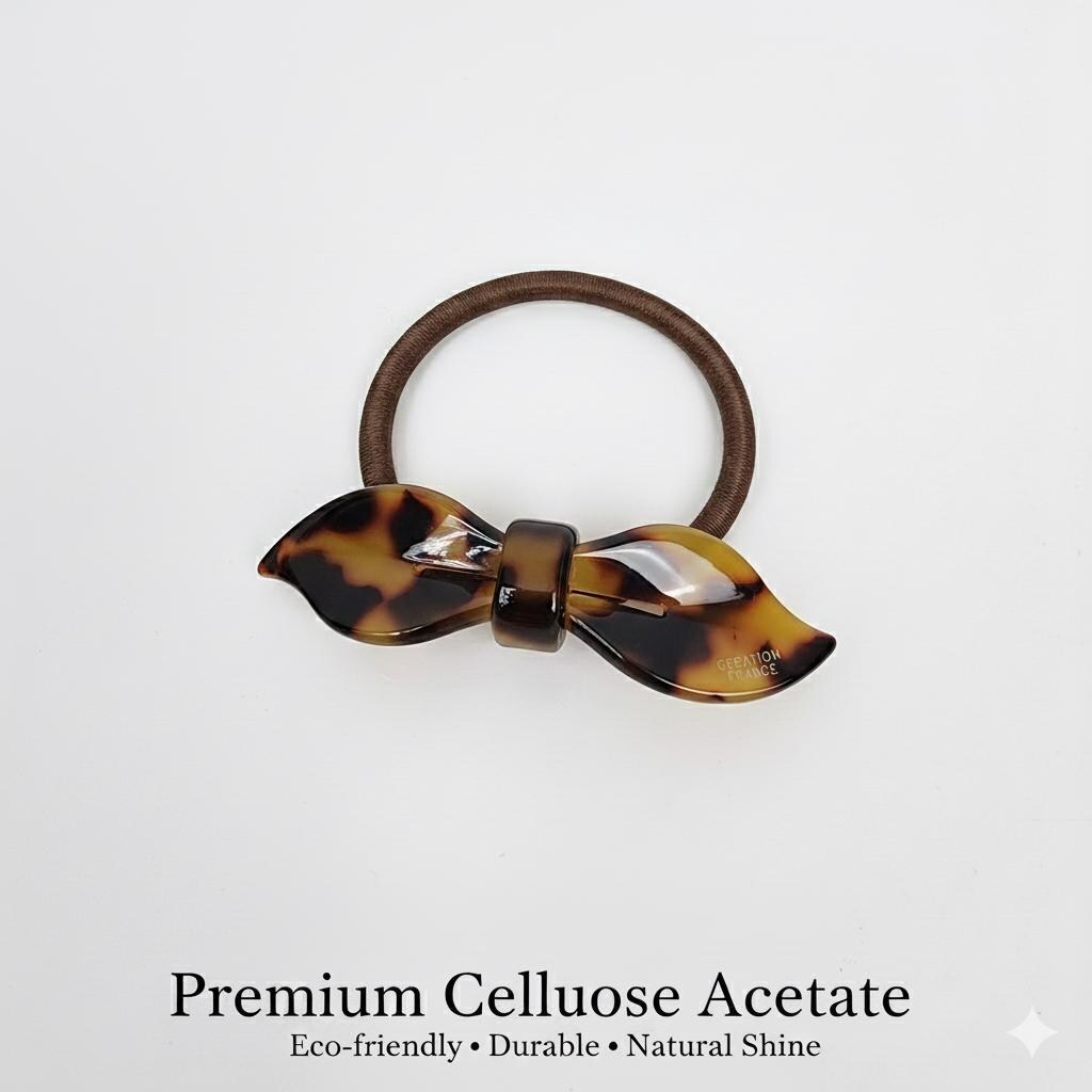 Lip Shape Mini Ribbon Hair Tie / Simple Cute Ponytail Holder / Hair Accessory for Woman / French Hair Tie