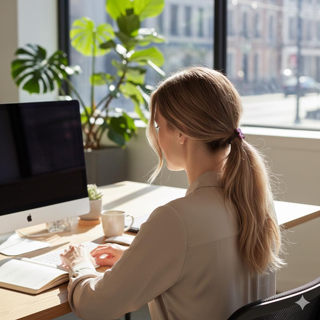 Aurora Cute Teddy Bear Hair Tie / Simple Cute Ponytail Holder / Hair Accessory for Woman / French Hair Tie