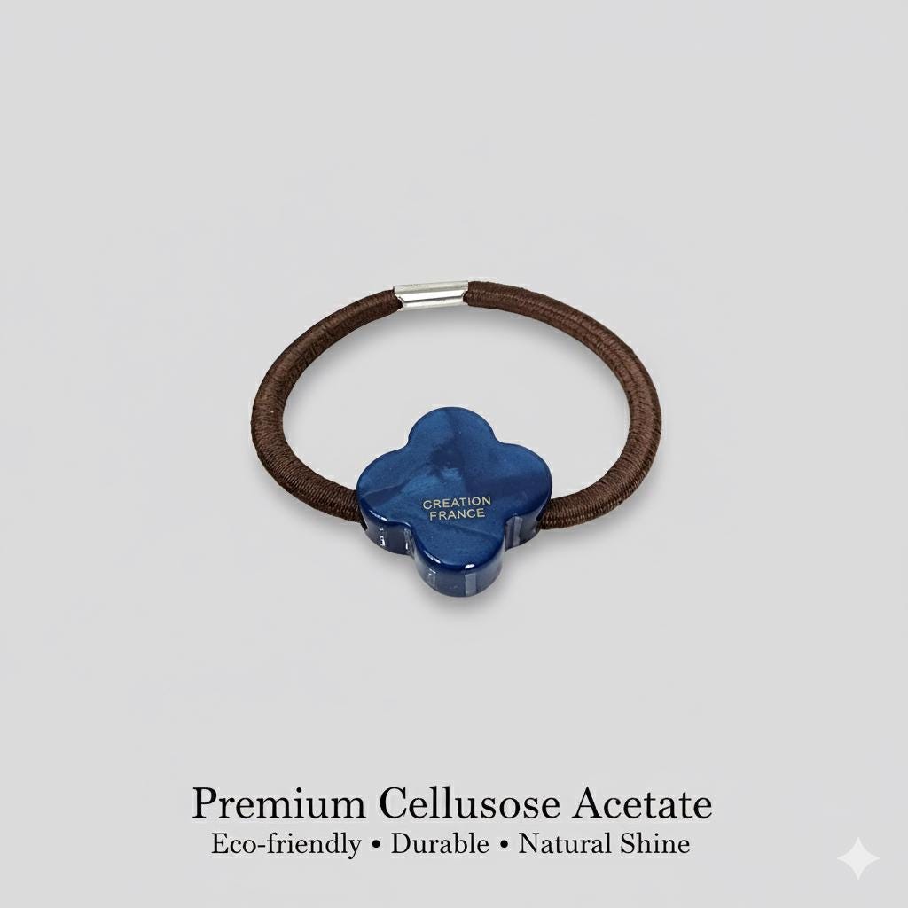 Aurora Lovely Clover Hair Tie / Simple Cute Ponytail Holder / Hair Accessory for Woman / French Hair Tie