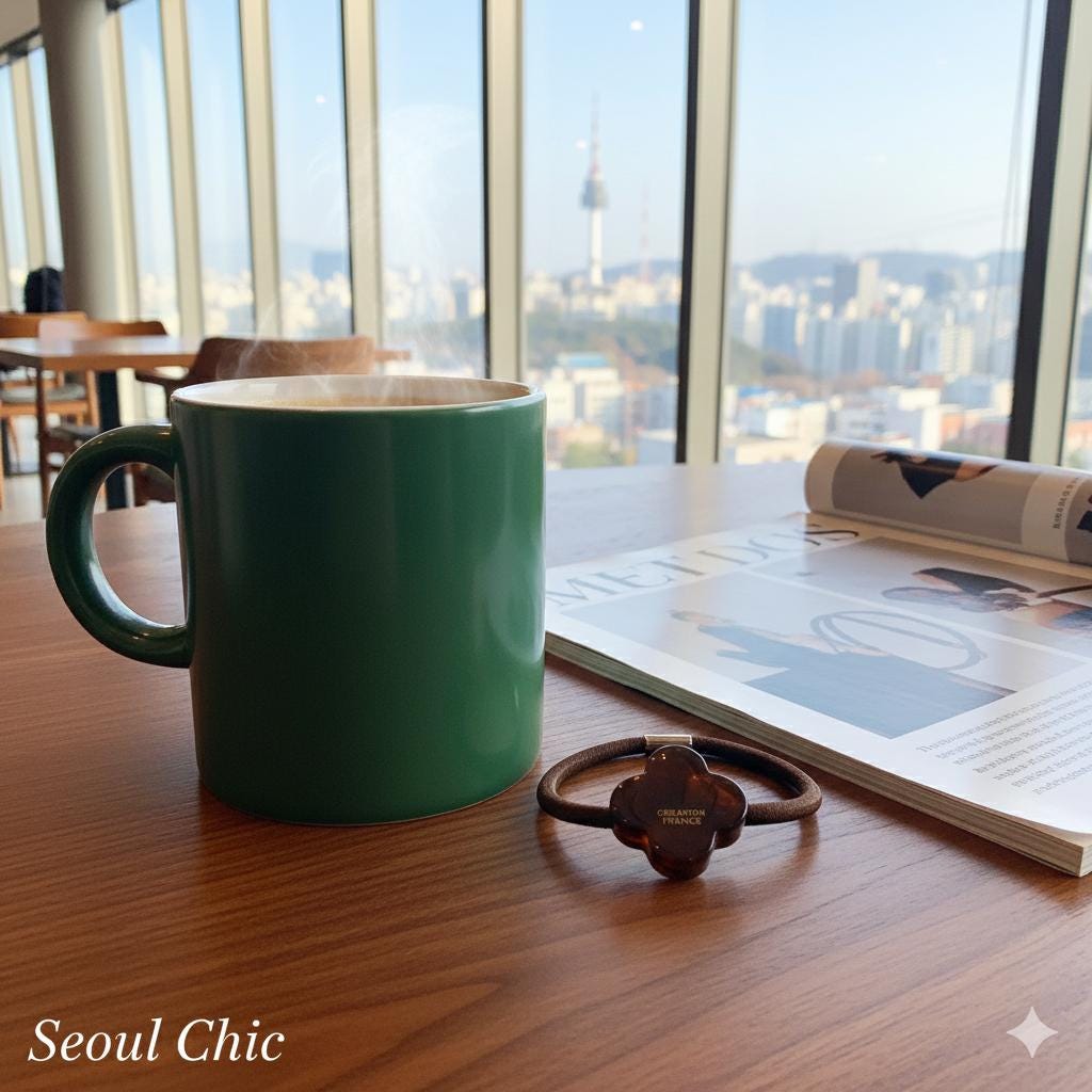 Aurora Lovely Clover Hair Tie / Simple Cute Ponytail Holder / Hair Accessory for Woman / French Hair Tie