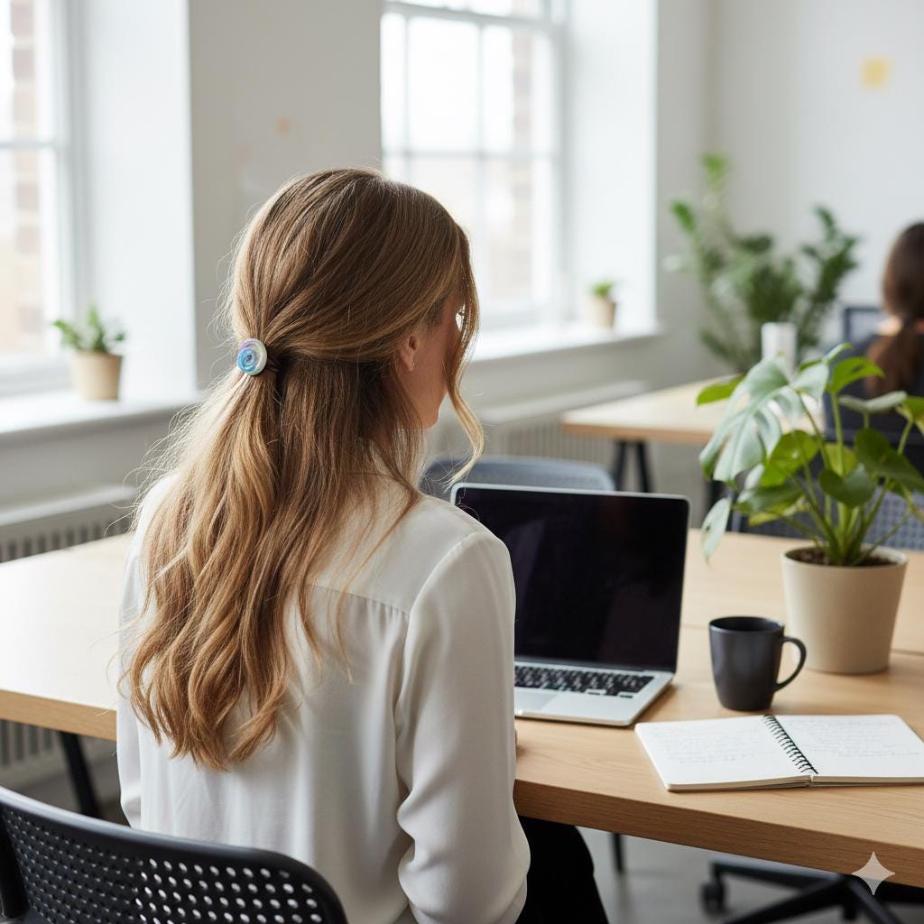 Pure Color Rose Blossom Hair Tie / Simple Tortoise Shell Ponytail Holder / Hair Accessory for Woman / French Hair Tie