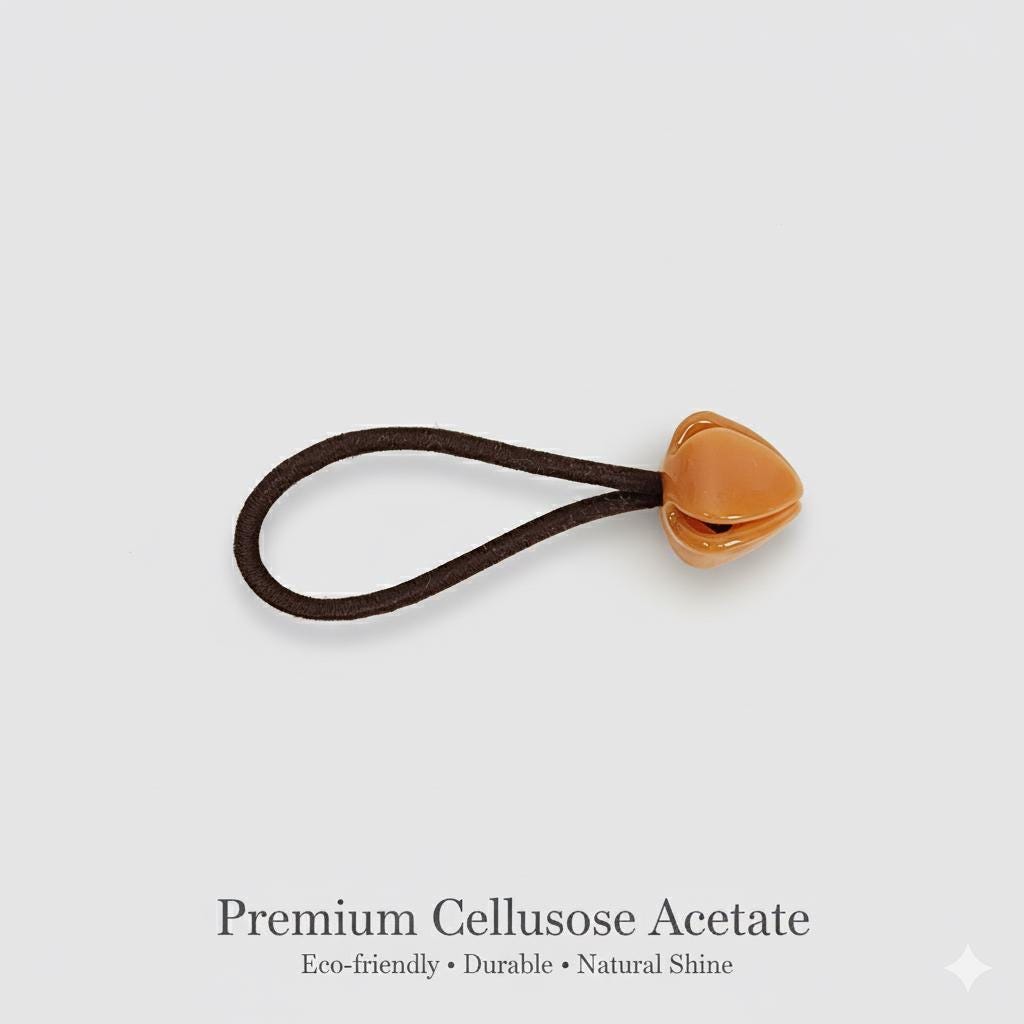 Pure Color Tulip Floral Hair Tie / Simple Cute Ponytail Holder / Hair Accessory for Woman / French Hair Tie