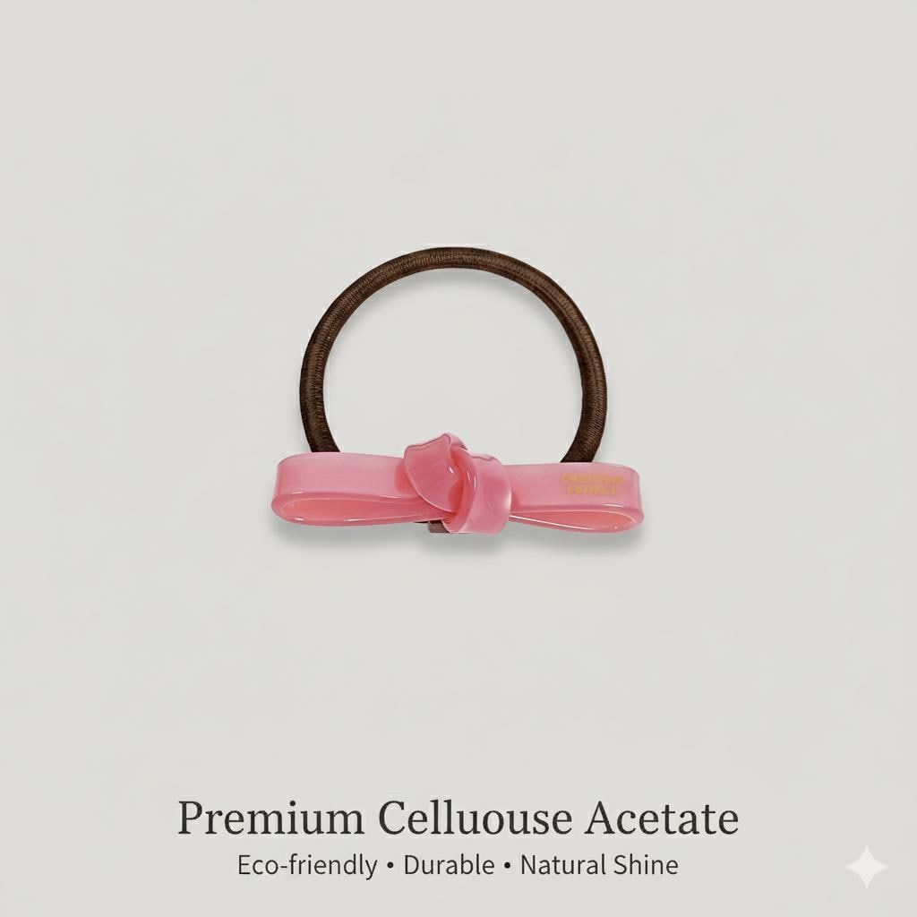 Leopard Mini Twist Ribbon Small Hair Tie (2.0 Inch) / Simple Cute Ponytail Holder / Hair Accessory for Woman / French Hair Tie