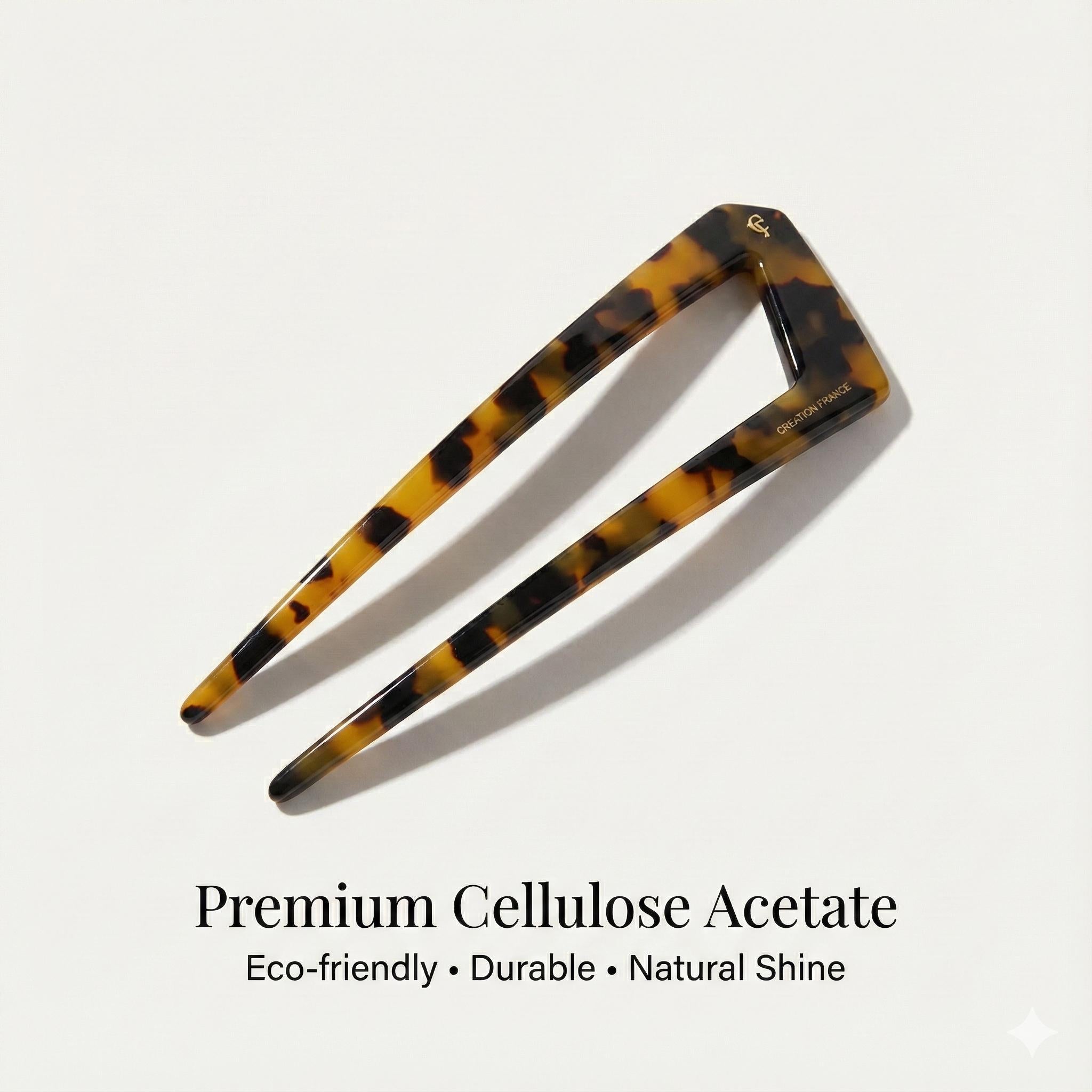 Edge U-Shaped Updo Large Hair Stick / Vintage French Hair Pin / Hair Fork for Thick Hair