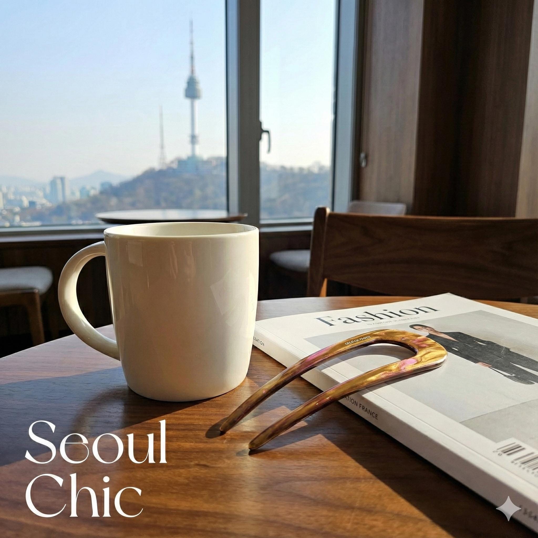 Tint U-Shaped Big Size Hair Stick for Updo / Tortoise Shell French Hair Pin / Hair Fork for Thick Hair