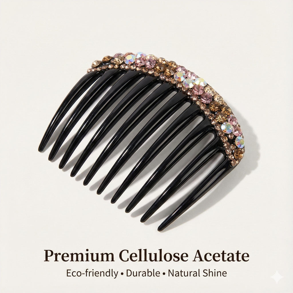 Luminous Hair Comb Pin with Cubic / Luxurious French Hair Pin / Hair Comb for Woman / Hair Fork for Thick Hair