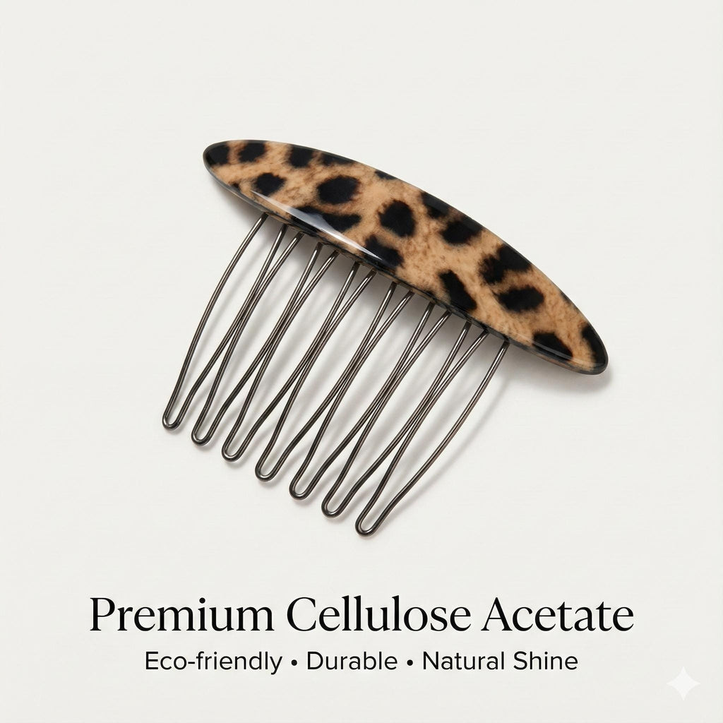 Long Oval Hair Comb Pin (2.8 Inch) / Cute Colorful Hair Pin / Hair Stick for Woman