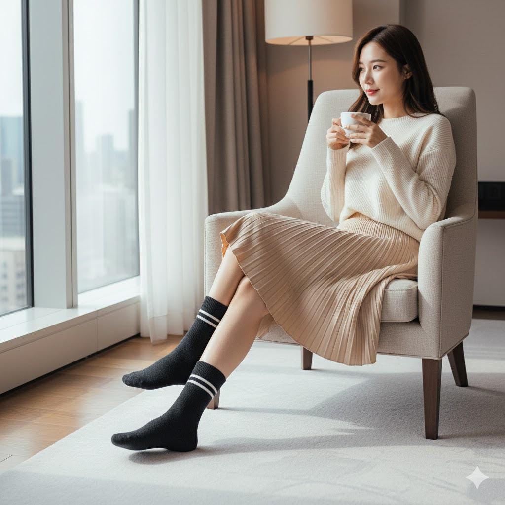 Thick Wool Knit Crew Socks | Warm Thermal Boot | Korean Socks | Cozy Winter Gift for Her