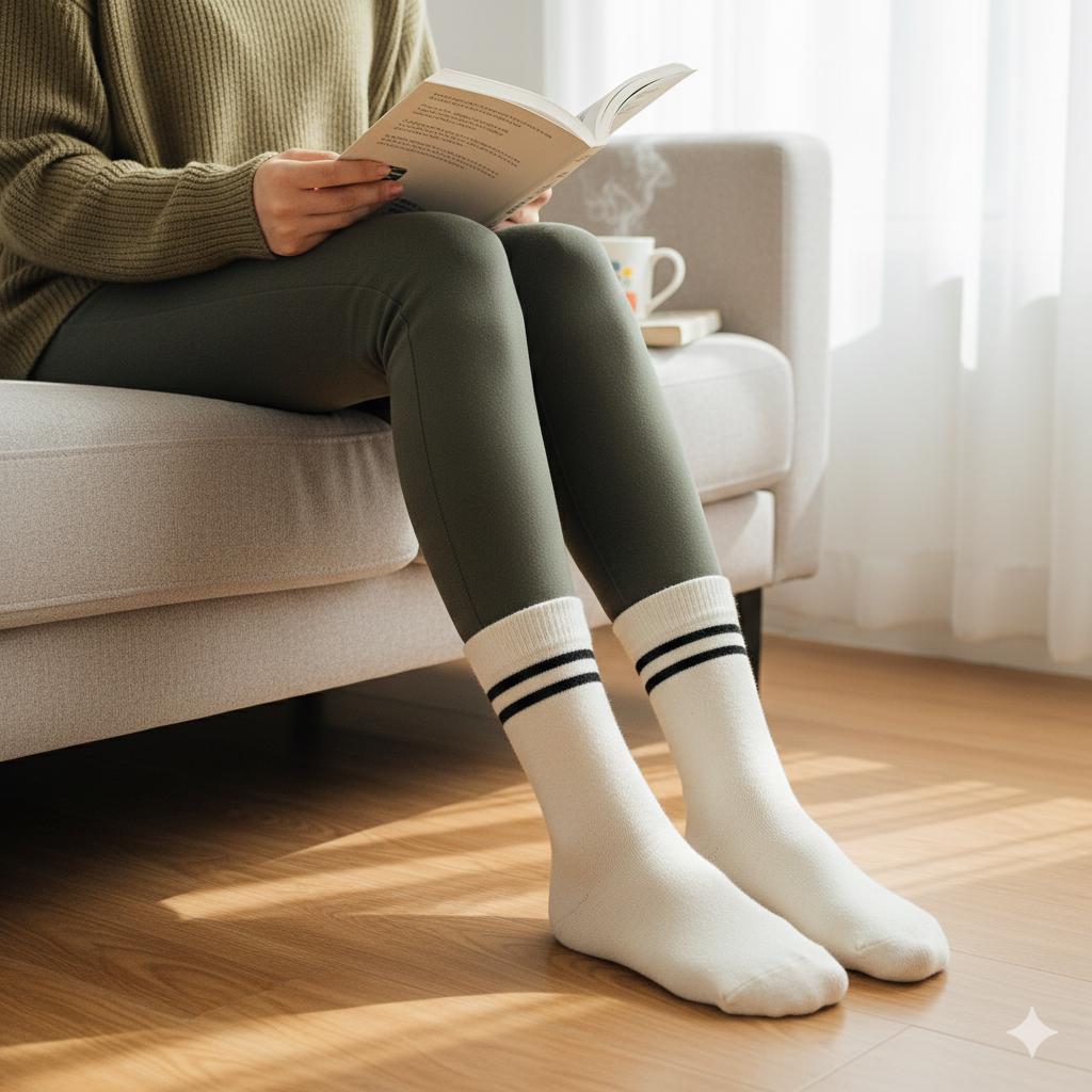 Thick Wool Knit Crew Socks | Warm Thermal Boot | Korean Socks | Cozy Winter Gift for Her