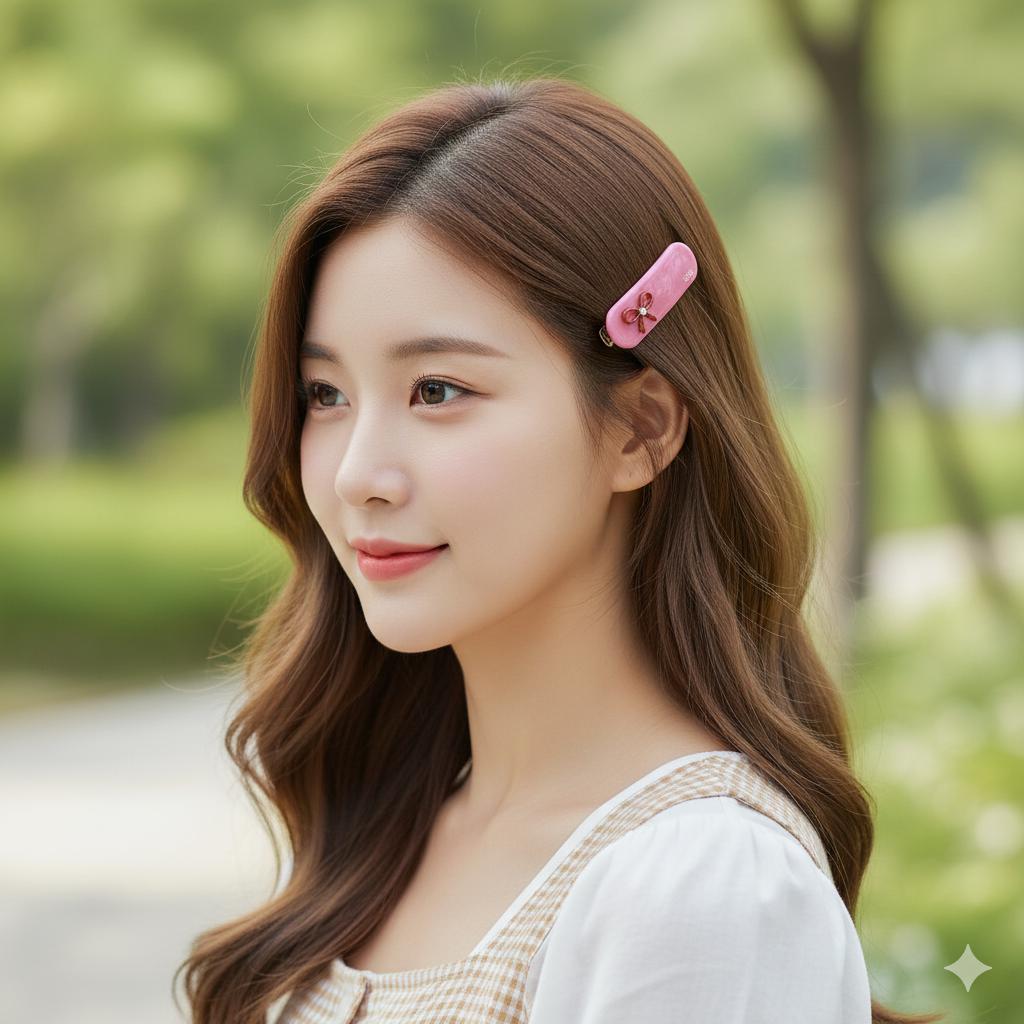 Acetate Mini Ribbon Clip (2.6 Inch) | French Pin | Korean Hair Pin | Tortoise Shell Barrette