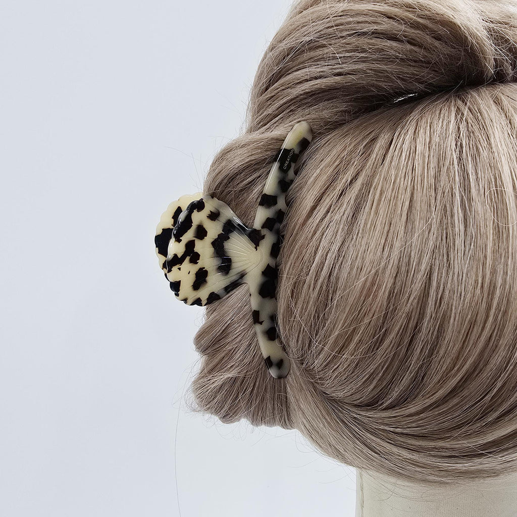 Acetate Shell Claw (4.9 Inch) | French Pin | Korean Hair Pin | Tortoise Pattern Barrette
