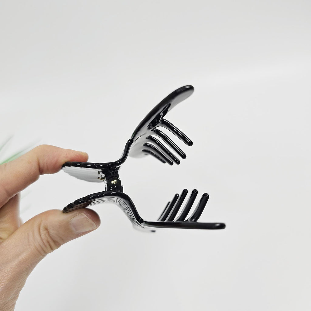 Acetate Shell Claw (4.9 Inch) | French Pin | Korean Hair Pin | Tortoise Pattern Barrette